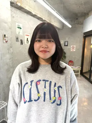 セミロング カラー yuuna ✮ レイヤーカットのヘアスタイル