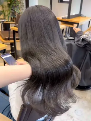 ロング カラー ホワイトカラー/梅田 ハイトーン/しんのヘアスタイル