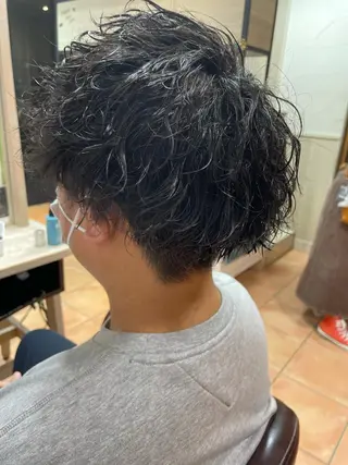 ショート パーマ メンズ 辻堂メンズ特化 YU-YAのヘアスタイル