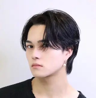 ミディアム パーマ メンズ Lond  strada所属・ハクヤ心斎橋 パーマ/縮毛矯正のヘアスタイル