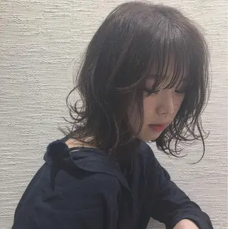 ミディアム 【韓国風くびれヘア】 joule小木曽輝のヘアスタイル