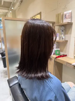 ミディアム 透明感艶カラー/縮毛 矯正💎/miuのヘアスタイル