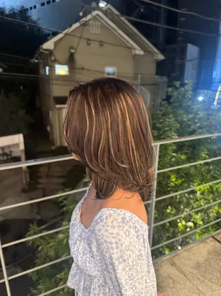 セミロング カラー 💞m.slash YUIのヘアスタイル