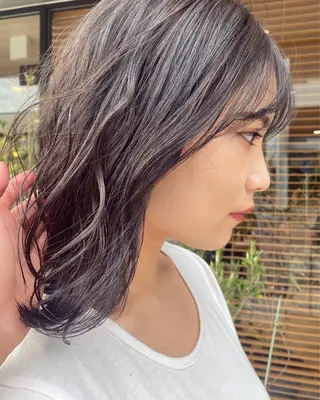 ミディアム カラー ヘアアレンジ パーマ指名No1 /namiのヘアスタイル