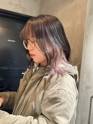 セミロング カラー デザイン/アレンジ ❤︎イシイレイのヘアスタイル