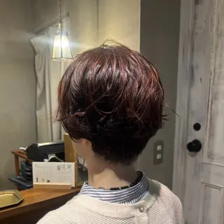 ショート パーマ ハイトーン/艶感 ୨୧ RISAKOのヘアスタイル
