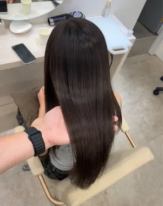 ロング 髪質改善/縮毛矯正 梅田茶屋町/西尾祐作のヘアスタイル