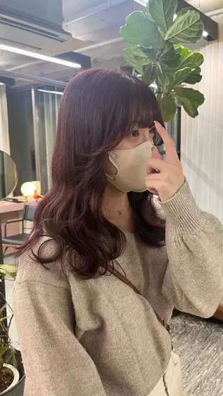 ロング パーマ/オリーブ/ 酸性ストレート/ゆなのヘアスタイル