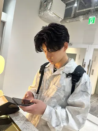 カラー メンズ 中韓style 💄🤍愛子🇨🇳のヘアスタイル