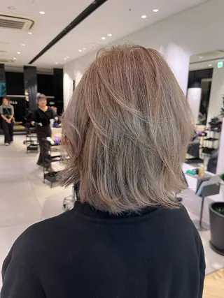 ミディアム カラー ヘアアレンジ 銀座/髪質改善/ブリ ーチNo.1油谷樹️のヘアスタイル