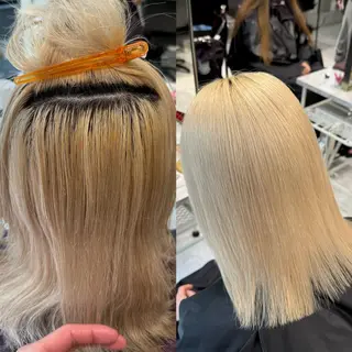 ロング カラー ハイトーン特化/ 複雑履歴修正/拓真のヘアスタイル