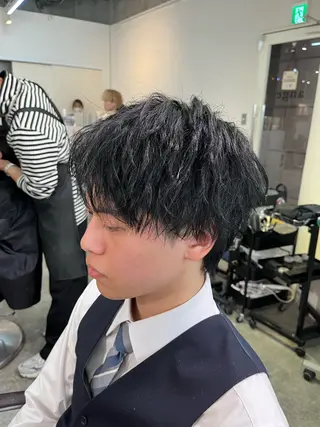 メンズ フェザーパーマ🌙 毛流れ yuzukiのヘアスタイル