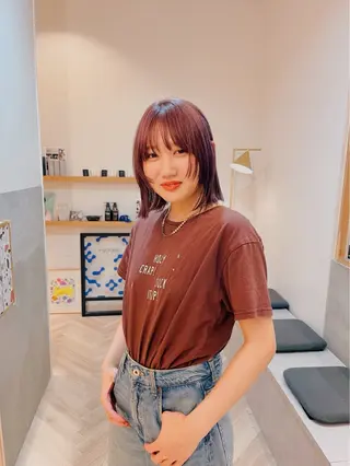 ミディアム カラー このか/似合わせ/ 透明感/ダブルカラーのヘアスタイル