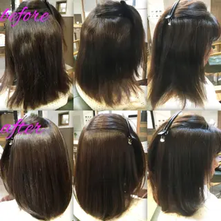 セミロング パーマ ブリーチ縮毛矯正/ デサキ ショウヘイのヘアスタイル