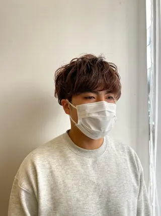 パーマ メンズ 栗田 大輝のヘアスタイル