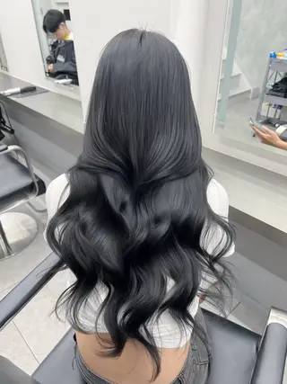 ロング カラー ヘアアレンジ 艶カラー/髪質改善 顔まわり/内藤　輝のヘアスタイル