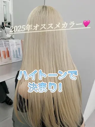 カラー 透明感カラー✨🩵 韓国ヘアkanatoのヘアスタイル