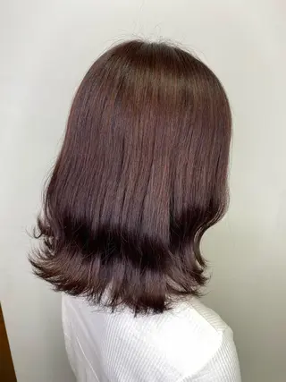 カラー インナー×縮毛矯正 ピンクカラー澤井里菜のヘアスタイル