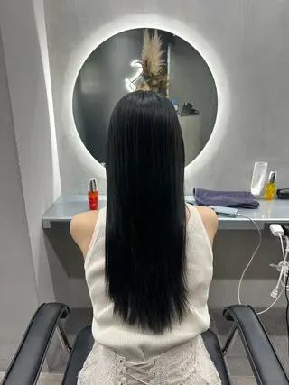 ロング カラー 透明感カラー グレージュ/あいのヘアスタイル