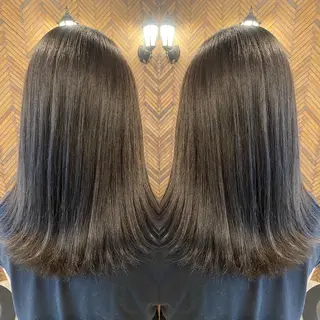 セミロング カラー tocca 💜石田愛結💜のヘアスタイル