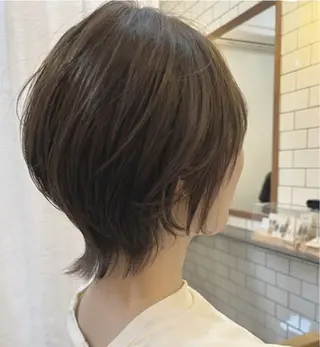 ショート ショートウルフ💚 レイヤー/井上翔のヘアスタイル