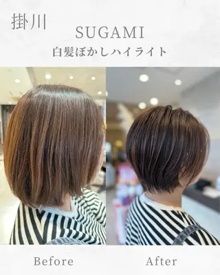 ショート カラー SUGAMI ✴︎ Hikariのヘアスタイル