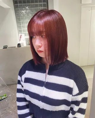 ミディアム カラー 心斎橋 /ブリーチ/ショウマのヘアスタイル