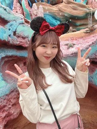 セミロング カラー ヘアアレンジ ハイトーンピンク🍑 ブリーチ🍑RINAのヘアスタイル