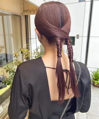 セミロング カラー ヘアアレンジ マツエク・マツパ アイブロウ Noah's　Ark所属・透明感カラー🫧ヘア セット🫧松本菜月の眉毛・アイブロウイメージ