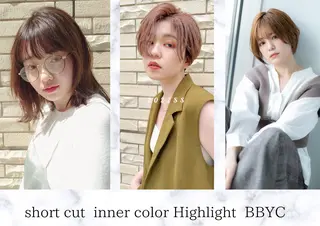 ショート カラー 髪質改善/ブリーチ 田代 龍我のヘアスタイル