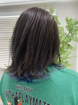 ミディアム カラー ツヤカラー🤍 ARISAのヘアスタイル