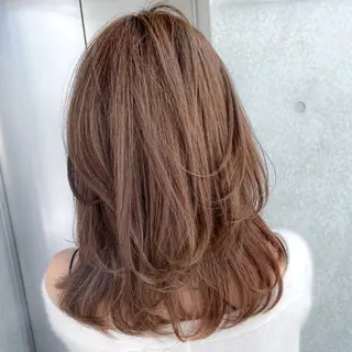 ミディアム レイヤー特化/小顔顔 周り/セノ/表参道のヘアスタイル
