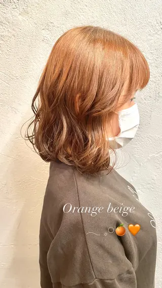 ミディアム カラー 髪質改善カラー🫧 西岡 有希のヘアスタイル