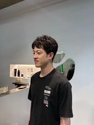 ショート パーマ メンズ é.dit tokyo所属・🍀チナ tina🍀のヘアスタイル