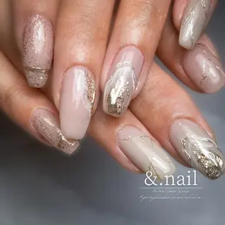 ネイル &.nail/ ニュアンス/持込み可のネイルデザイン
