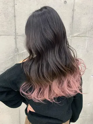 ロング カラー LINOET名古屋所属・ダブルカラー🩶上村 純妃🩶名駅徒歩5分のヘアスタイル