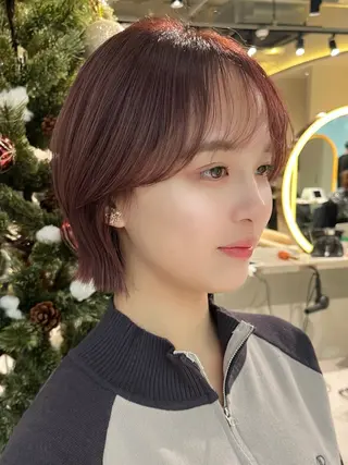 ショート カラー 木元 瑛✂︎ボブのヘアスタイル