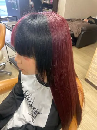 ロング カラー 千上 結希奈のヘアスタイル