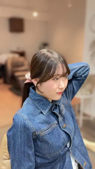 ロング honoka/レイヤ ー/艶感カラー/韓国のヘアスタイル