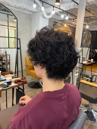 パーマ メンズ ロアヘアーコーディネート所属・ナチュラルヘア /透明感/長井遥陽のヘアスタイル