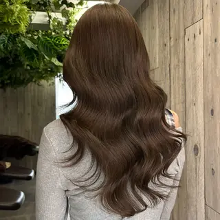 ロング カラー ヘアアレンジ スズナ♡オリーブ・ 透明感カラー🩰🤍のヘアスタイル