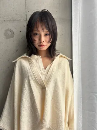 ミディアム カラー NAVY/ Miharuのヘアスタイル