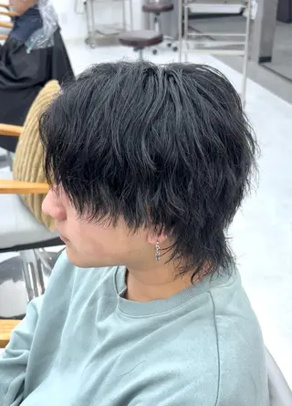 ミディアム パーマ ヘアアレンジ メンズ フウト/メンズカット /メンズパーマのヘアスタイル