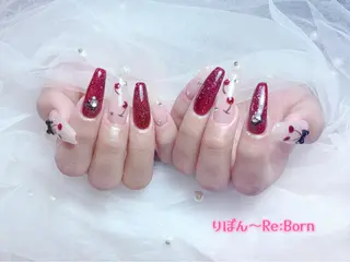 セミロング りぼん Re:Bonrのネイルデザイン