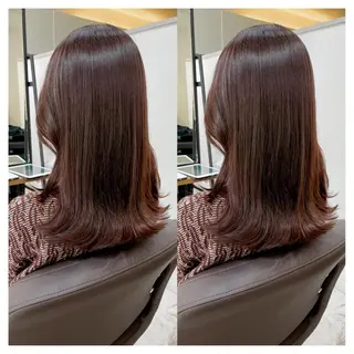 ミディアム カラー 村山 茉衣のヘアスタイル