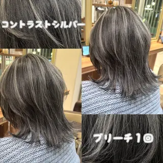 ミディアム カラー Re:st所属・Miyavi/カラー ショートボブのヘアスタイル