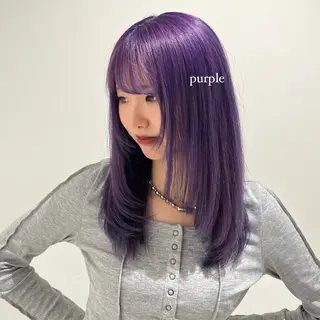 ミディアム カラー 💗暖色/ブリーチ/ レイヤー/横浜/メイのヘアスタイル