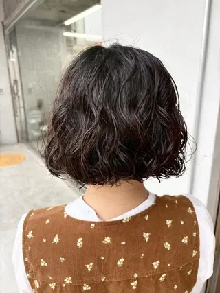 ショート パーマ 《ボブ・パーマ》 くりーわ🌰ゆいなのヘアスタイル