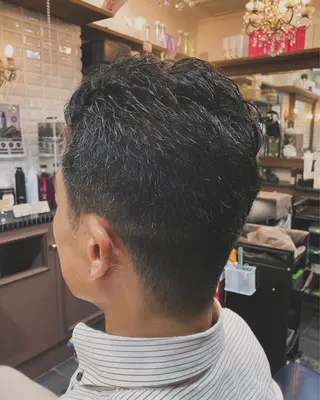 ショート メンズ ルピナス中田店長 山口大地のヘアスタイル