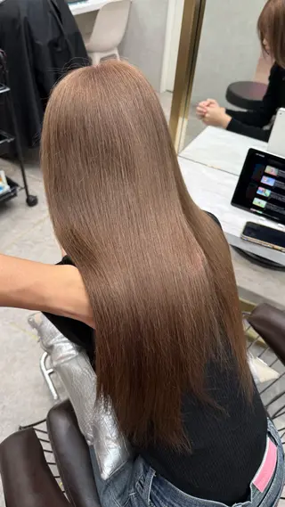 ロング カラー ダブルカラー 韓国ヘアKYONのヘアスタイル